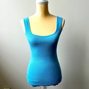 Powder Blue Tank Top Ribbed, Intoxicating Color! Summer Beach Medium